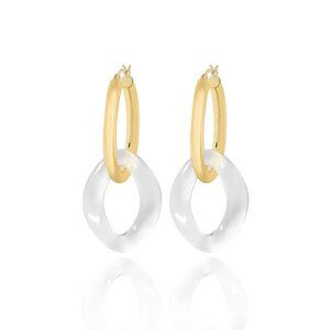 Curb Link Lucite Earrings